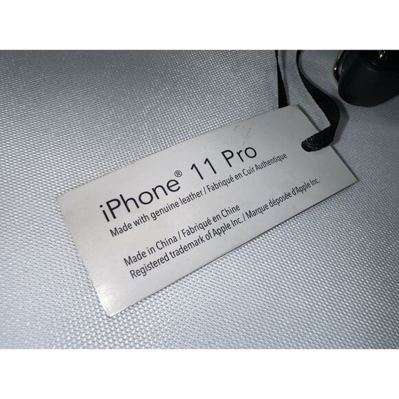 Bandolier For iPhone 11 Pro Emma Black Leather Gold Tone Studs Studded Strap NEW - Picture 4 of 4